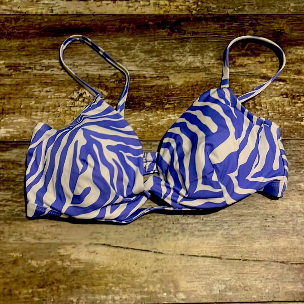 Purple Print Swimsuit Top